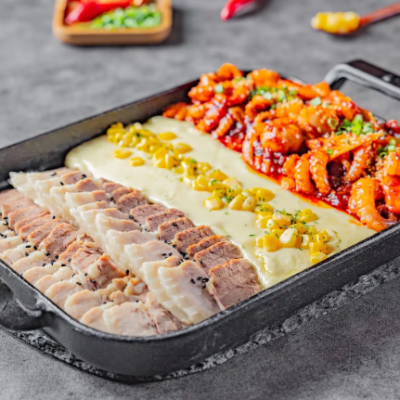 Spicy Octopus & Cheese Bossam